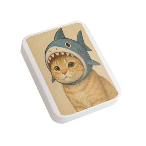 サメ猫 Flat Tin Case
