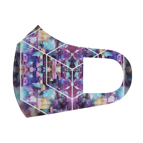 Holographic cube(dark) Face Mask