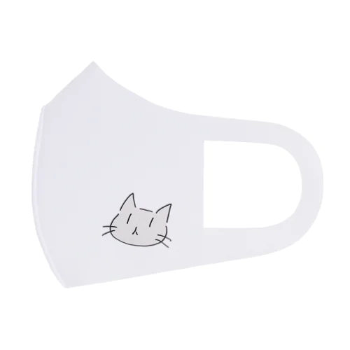 NEKO（ねこ・顔のみ・白猫） Face Mask