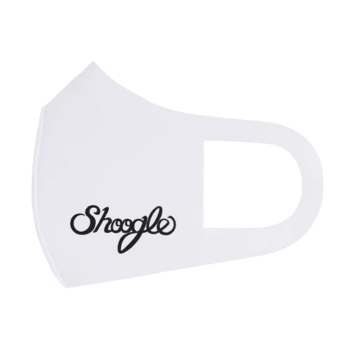 シューグル(Shoogle)ロゴ 黒字 フルグラフィックマスク