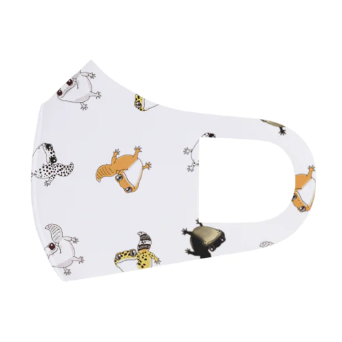 レオパがいっぱい(ホワイト) Face Mask