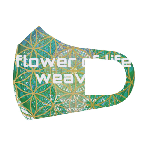 Flower of  Life waving  🌈LOGO version Face Mask