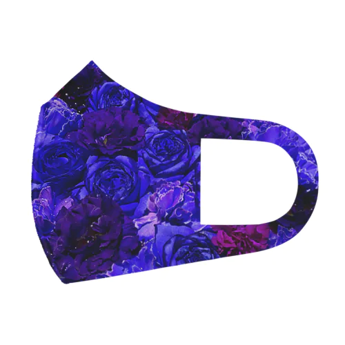 Blue Rose Face Mask