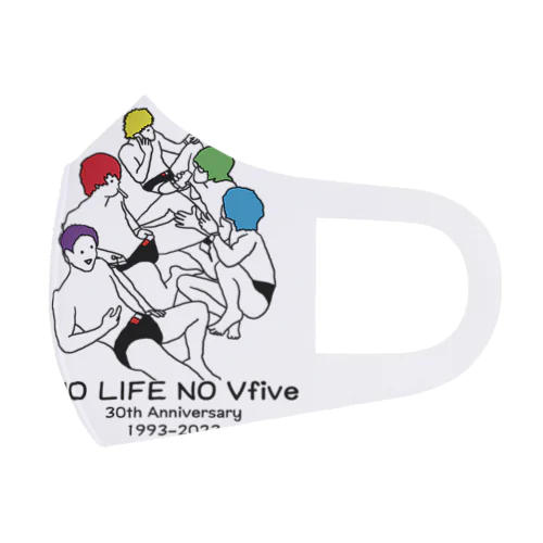 "NO LIFE NO Vfive" 30th Anniversary Face Mask