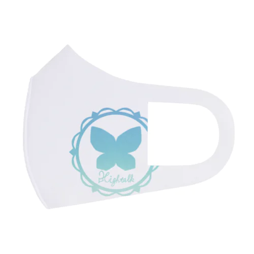 シンプルロゴ(水色) フルグラフィックマスク
