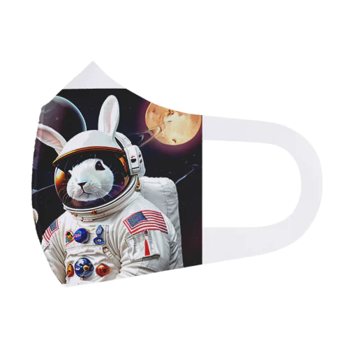 space usagi rabbit Face Mask