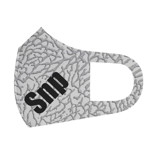 white cement Snprince logo Face Mask