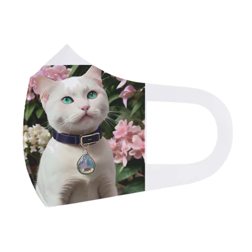 flowernekocat4 Face Mask