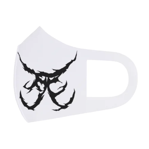 死　DEATH METAL LOGO BLACK Face Mask