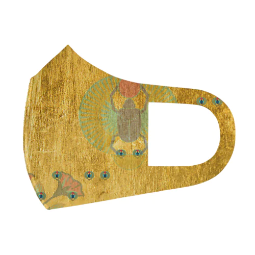 古代エジプト　K18ゴールドカラー　(スカラベ • バステト • ロータス) フルグラフィックマスク