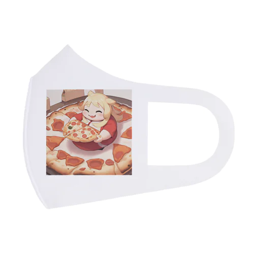 ピザを食べるデブ Face Mask