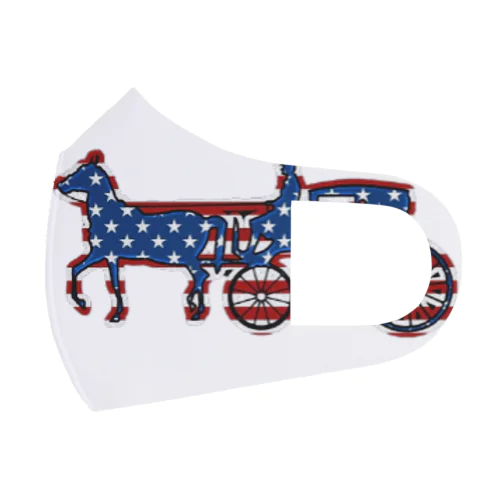 馬車　Flag of the United States Face Mask