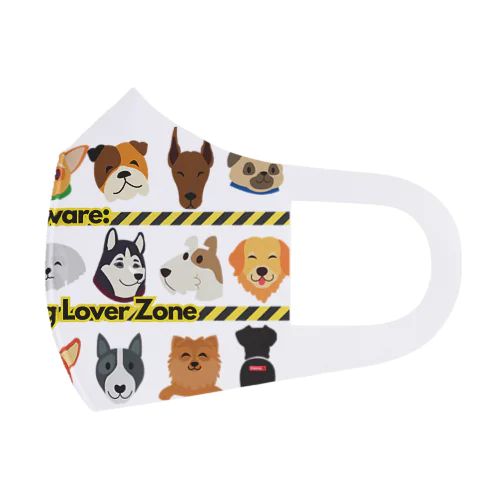 Beware: Dog Lover Zone フルグラフィックマスク