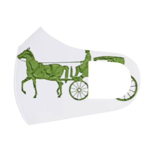 馬車　green フルグラフィックマスク