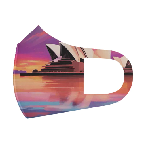 有名な観光スポットをイメージした画像：シドニーオペラハウス（オーストラリア、シドニー） フルグラフィックマスク