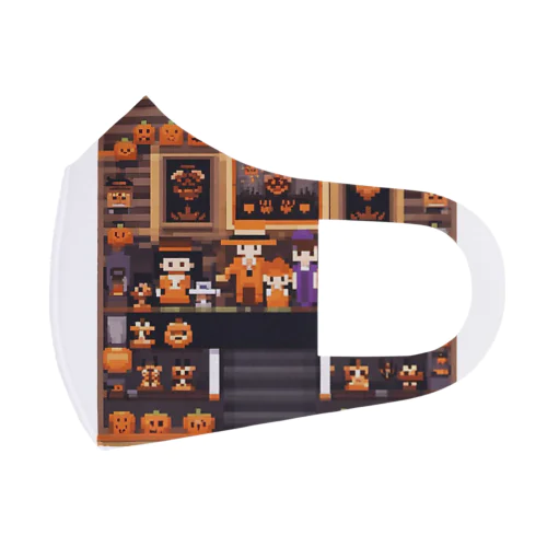 ハロウィンパーチー4　ドット絵風 Face Mask