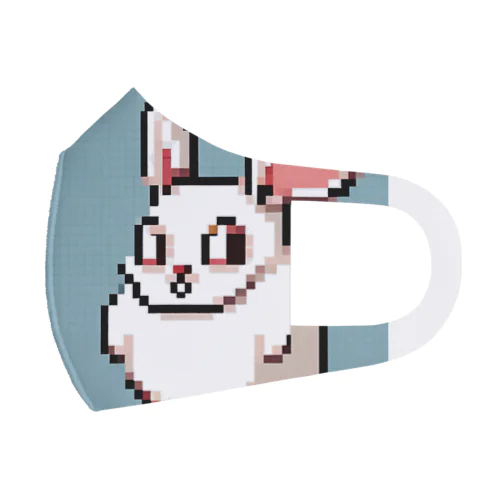 ドット絵　ウサギ フルグラフィックマスク