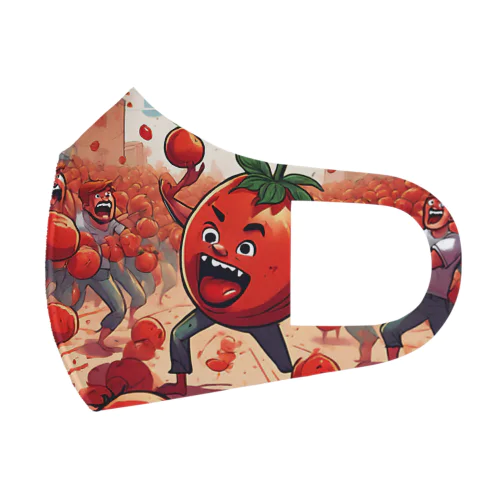 トマトたちの殴り合い Face Mask
