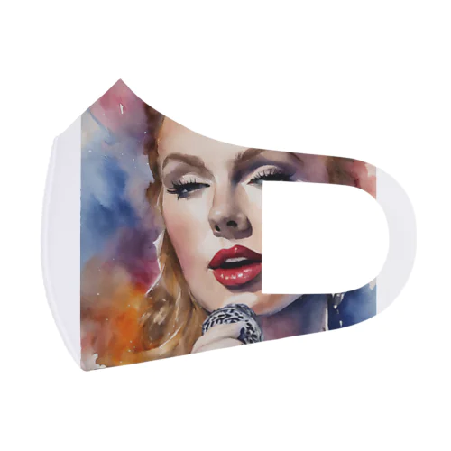 AI「Taylor Swift」水彩 Face Mask