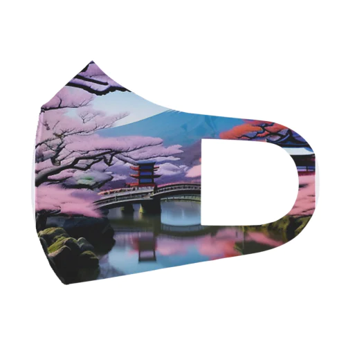 日本一富士山の絶景 Face Mask