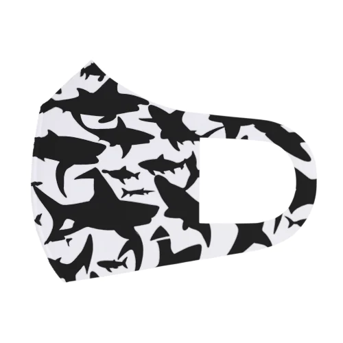 サメの影 フルグラフィックマスク