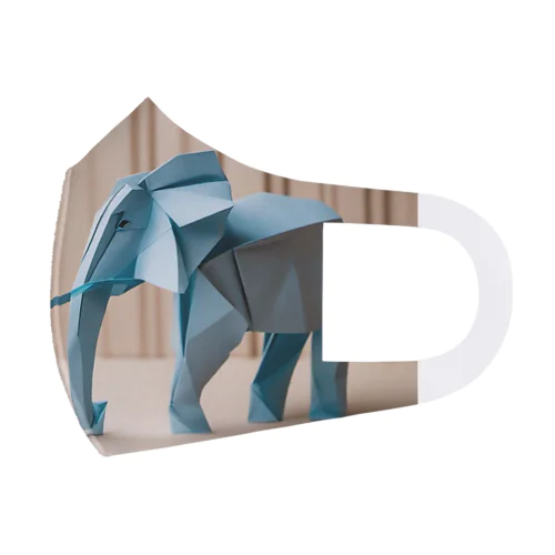 象（折り紙風アート） フルグラフィックマスク
