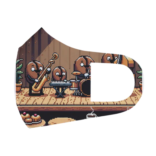 ドットコーヒー豆のバンドB フルグラフィックマスク