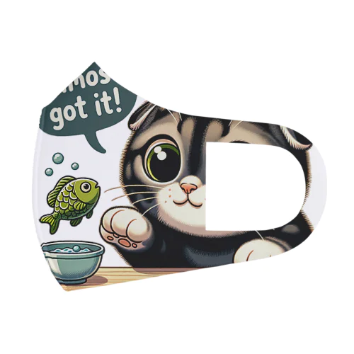 まる耳ねこのほっこり時間 Face Mask