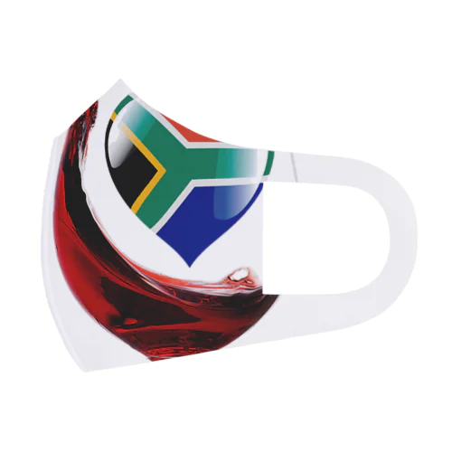 国旗とグラス：南アフリカ（雑貨・小物） フルグラフィックマスク