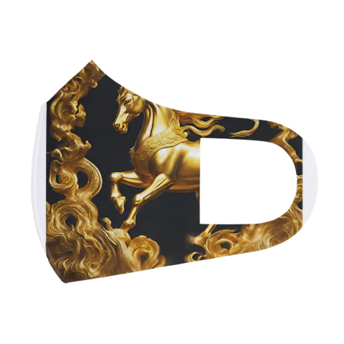 GOLD HORSE  Face Mask