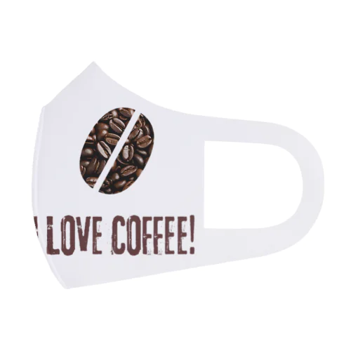 I LOVE COFFEE!（淡色用） フルグラフィックマスク