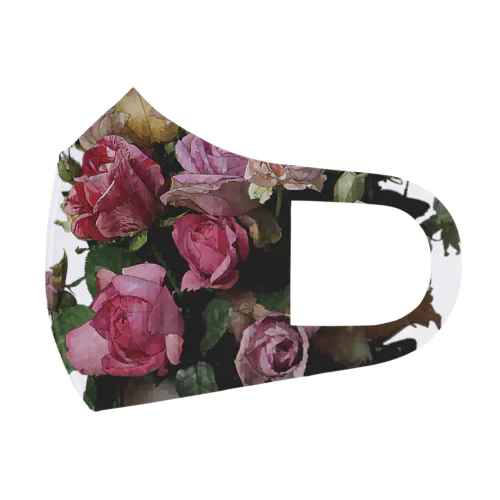 薔薇の花束 フルグラフィックマスク