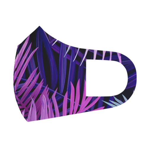 紫の葉 フルグラフィックマスク