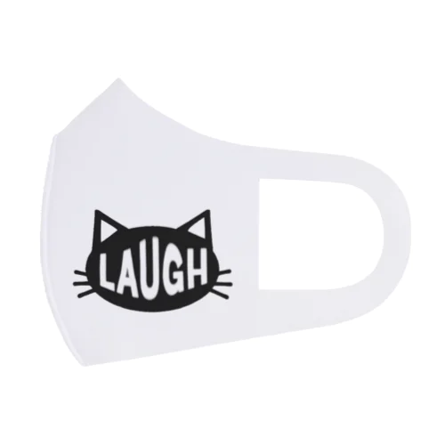 LAUGH ロゴ　黒 フルグラフィックマスク