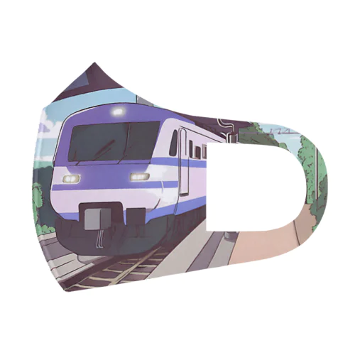 軽快で洗練されたモダン鉄道 Face Mask