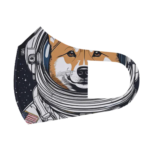 柴犬宇宙へ行く フルグラフィックマスク
