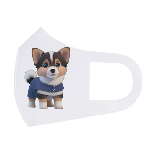 可愛い３D犬 フルグラフィックマスク