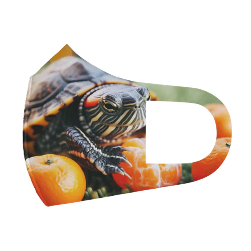 オレンジミドリガメ フルグラフィックマスク