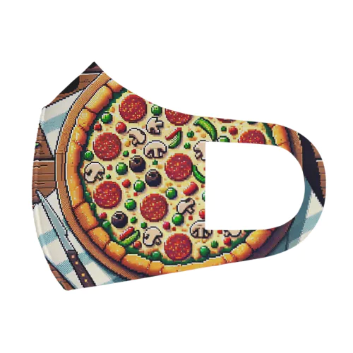 ピザのピクセルイラスト フルグラフィックマスク