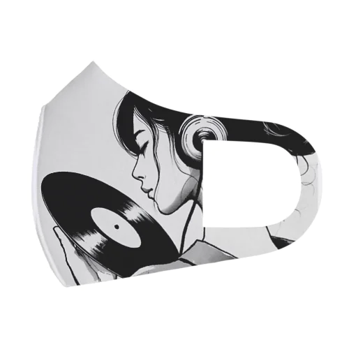 音楽女性 フルグラフィックマスク