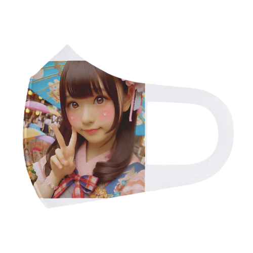 和傘の女の子 フルグラフィックマスク