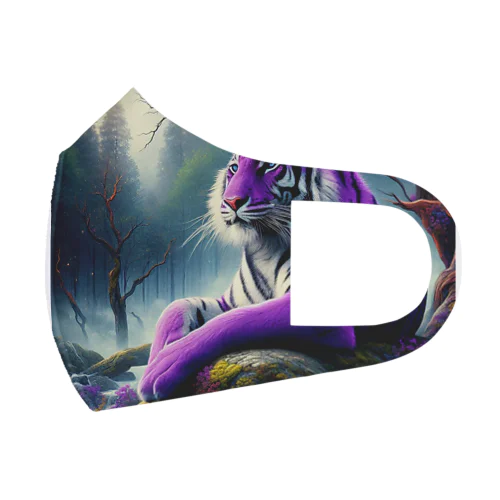  紫色なトラ Face Mask