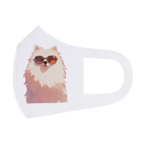 サングラスをかけた、かわいい犬 Marsa 106 フルグラフィックマスク
