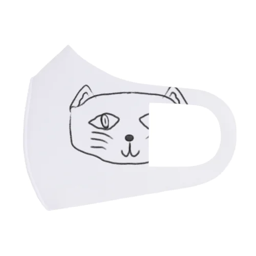 左右対称ねこ Face Mask