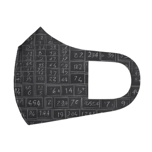 黒板の数字 Face Mask