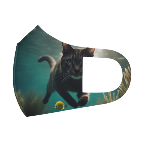 真の猫泳ぎ フルグラフィックマスク