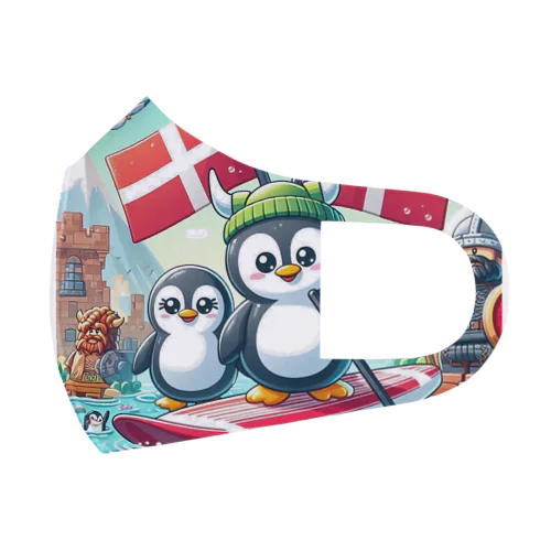旅するペンギン　デンマークでSUP！ Face Mask