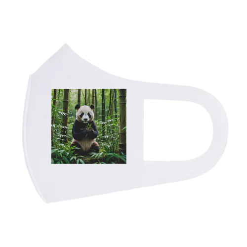竹藪にたたずむパンダ Face Mask