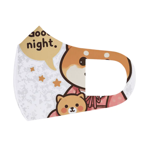 今夜は可愛い柴犬スタンプで癒しの時間 Face Mask