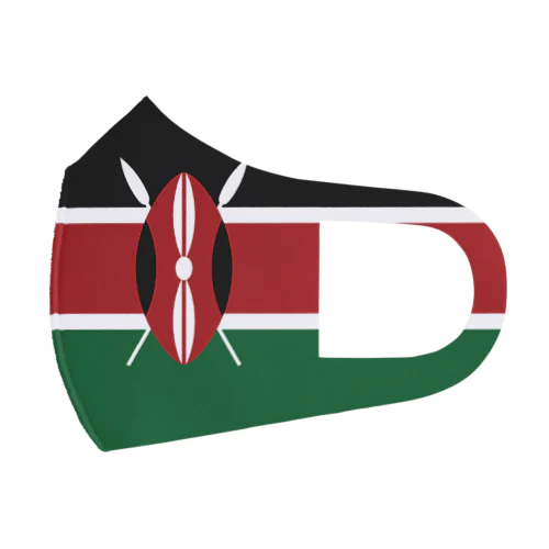 ケニアの国旗 フルグラフィックマスク